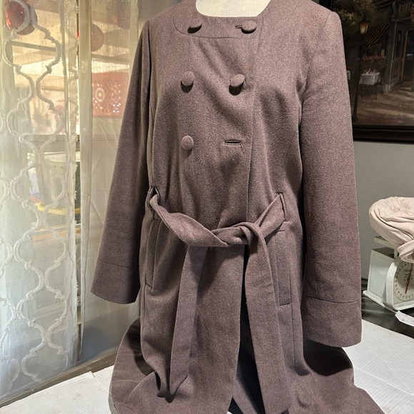 Target Women's Taupe Pea Coat - Picture 3 of 11